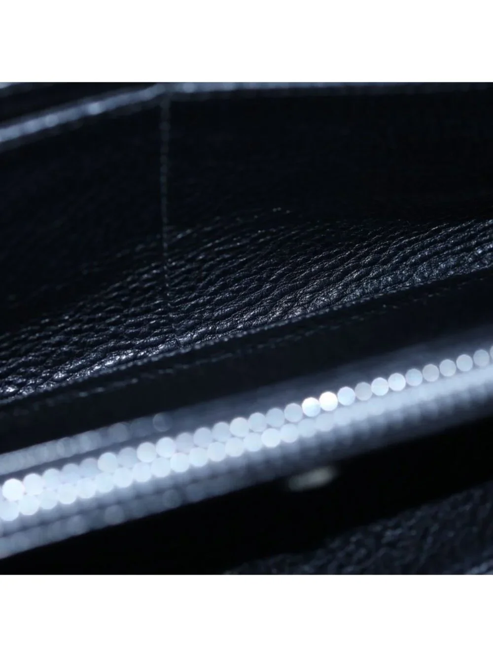 Chrome Hearts Rec Zip Plane Round Zip Leather Wallet Black